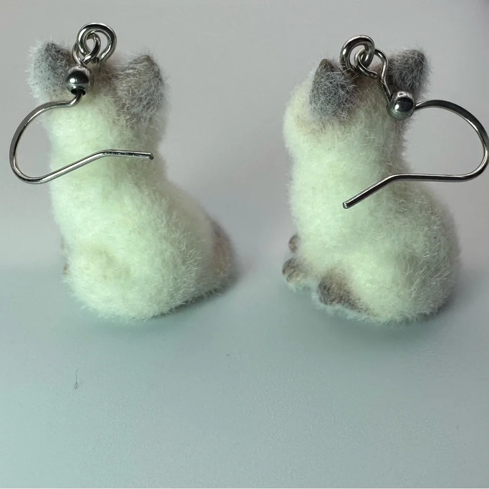 Fuzzy Furry Cat Earrings